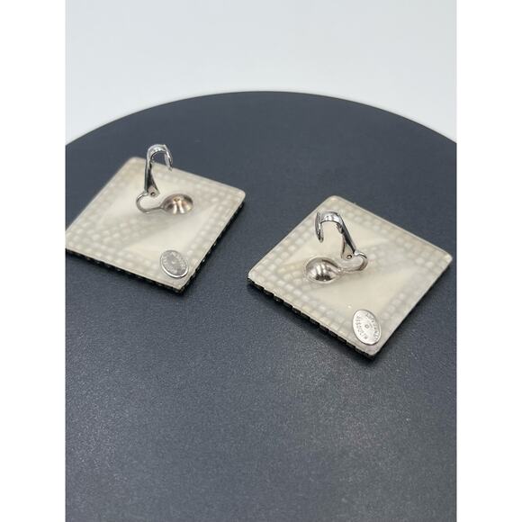 Roxanne Assoulin Rhinestone cream enamel white bead vintage designer - Picture 6 of 8